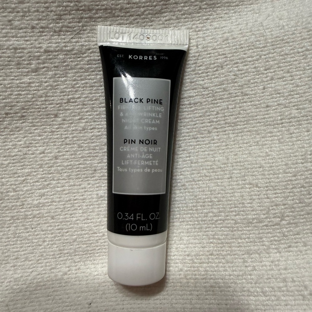 Korres black pine firming lifting & anti wrinkle night cream trial/travel size